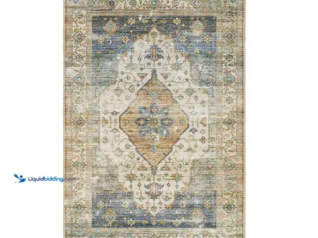 Lot 49-1578164 - Home Decorators Collection Harmony Denim 5 ft. x 7 ft. Indoor Machine Washable Area Rug, Model # 610...