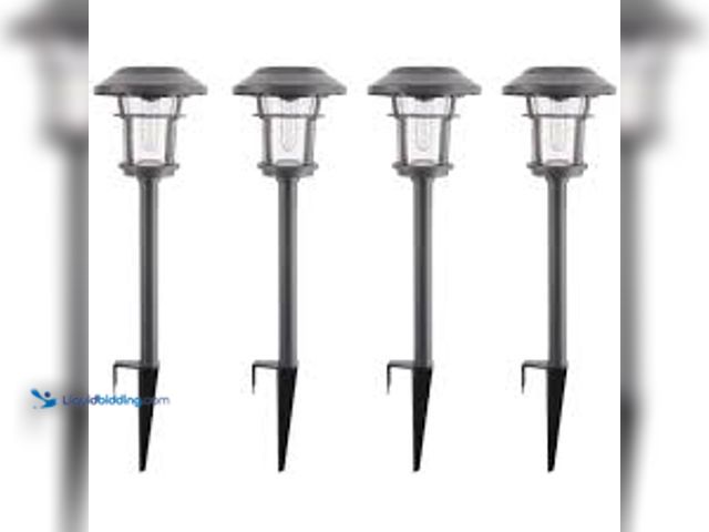Lot 49-5407290 - Home Decorators Collection Palmdale 20 Lumen Gray LED Weather Resistant Outdoor Solar Path Light wit...