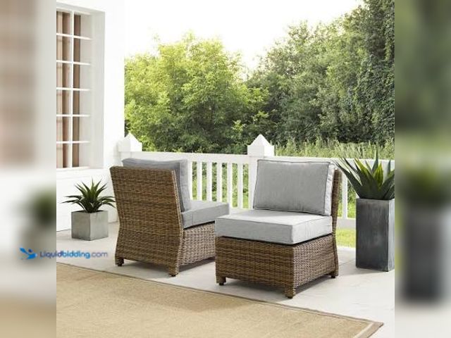 Lot 49-5551490 - Hampton Bay Outdoor Patio Wicker Chairs, Unused in a PK of 2