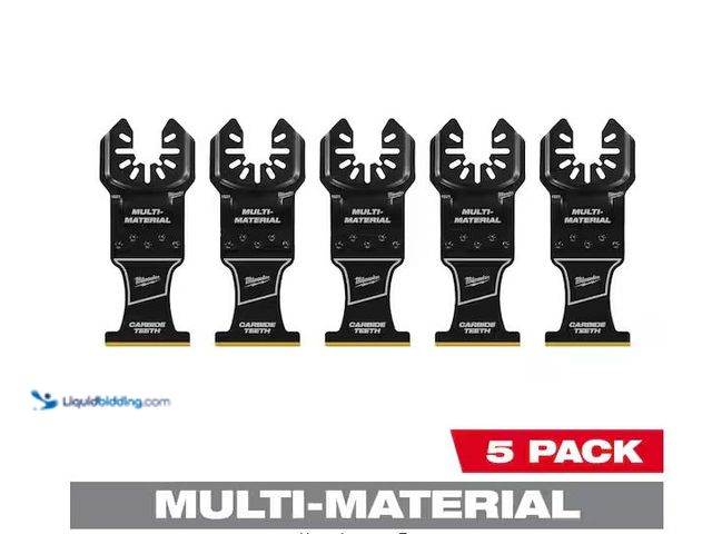 Lot 49-1572091 - Milwaukee 1-3/8 in. Carbide Universal Fit Extreme Wood and Metal Cutting Multi-Tool Oscillating Blad...