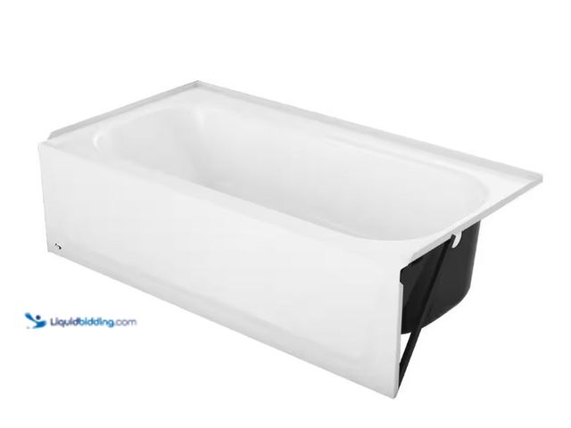 Lot 49-5430129 - Bootz Industries Maui Plus 60 in. x 32 in. Alcove Soaking Bathtub with Right Drain in White (USED) S...
