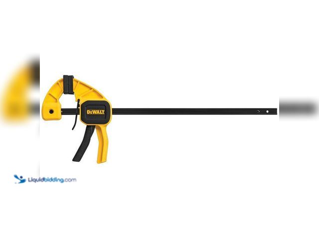 Lot 49-5414328 - Dewalt 12 in. 100 lbs. Trigger Clamp with 2.43 in. Throat Depth, Model # DWHT83140, Unused, Scuffs/s...