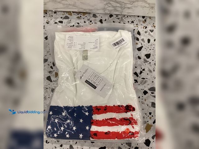 Lot 49-5406422 - (2) American flag dress underneath tank dress size large, New, No Factory picture.