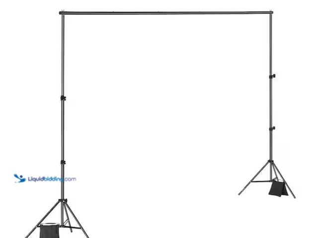 Lot 49-1570005 - VEVOR 6.5 x 10 ft. Adjustable Backdrop Stand, Portable, Heavy Projector Screen Stand Wedding, Party ...