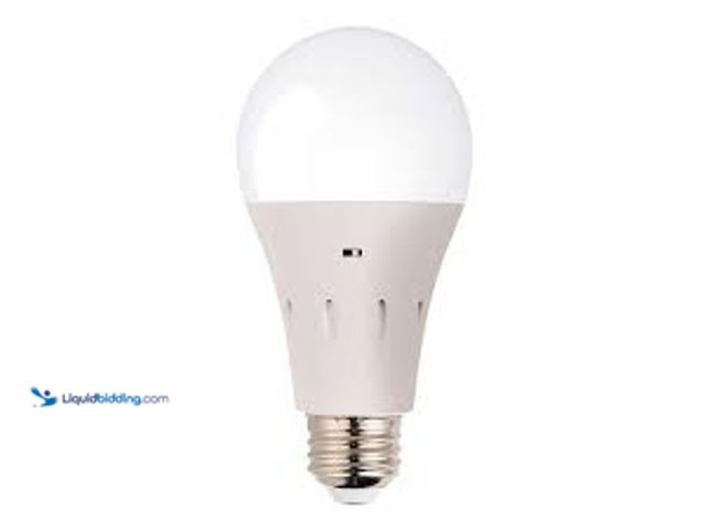 Lot 49-5485169 - QTY 4 - Sensor Brite LED Bulb, Battery Backup. A15. 60W. Keep the lights on when the power goes out....