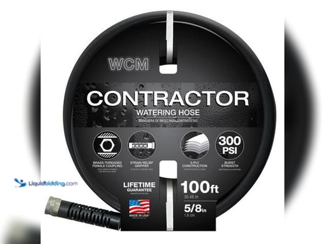 Lot 49-5544455 - Flexon 5/8 in. dia. x 100 ft. Contractor Grade Garden Hose. Model # WCM58100HD. Unused