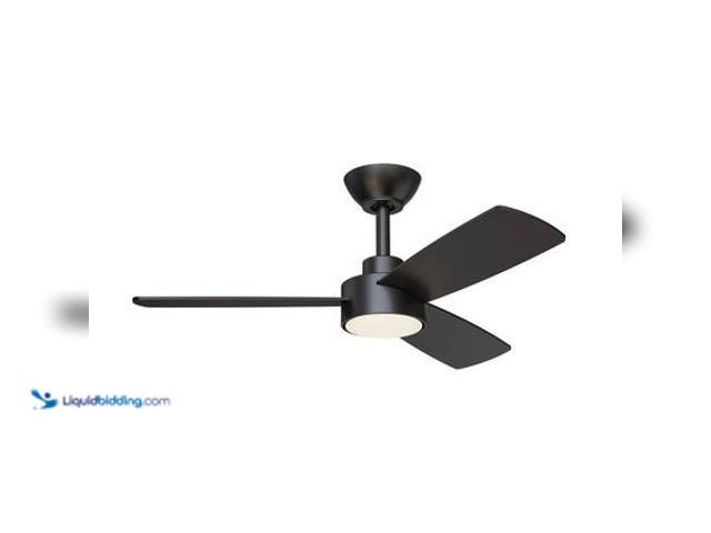 Lot 49-3564918 - Hampton Bay Dorsey 36 in. (3 ft. ) LED Indoor/Covered Outdoor Matte Black Ceiling Fan with Remote Co...