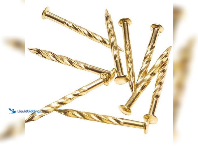 Lot 49-2024515 - Lot of (Unknown)- 1-1/4 in. Satin Brass Floor Metal Screw Nails. Model # 18536. Unused.   Ref#PA0925