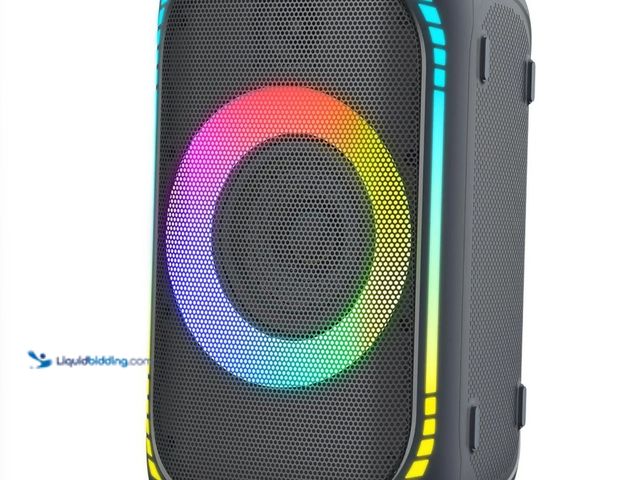 Lot 49-5541795 - onn. 100094812 Bluetooth Wireless Party Speaker with Multicolour LED Lighting (tested works) (scuffs...