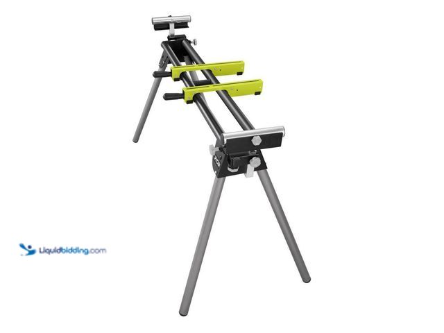 Lot 49-5543160 - RYOBI
Foldable Miter Saw QUICKSTAND. Model # A18MS01G. Used with attachments