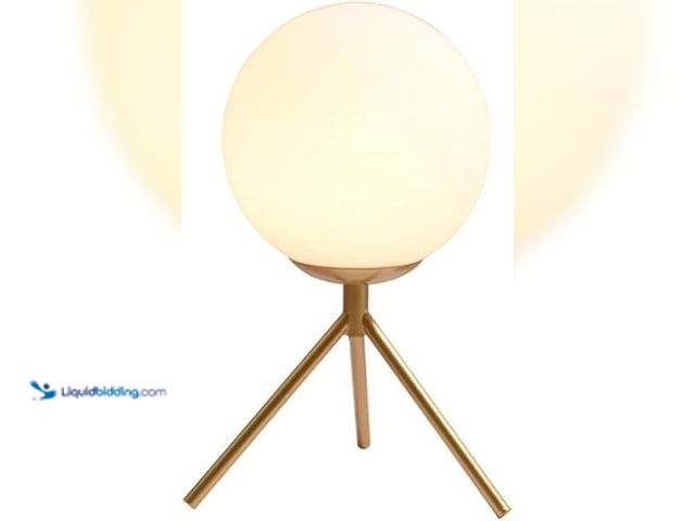 Lot 49-5437808 - Gold Desk Lamp 1-Light Glass Ball Table Lamp Night Table Lamp Mid Century Modern Table Lamp for Bedr...