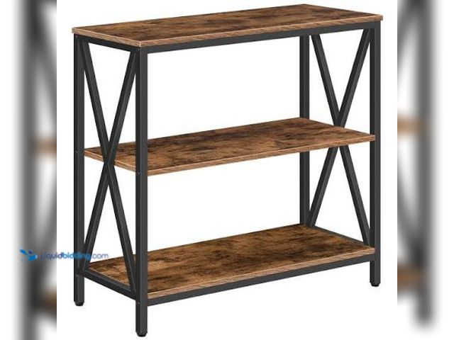 Lot 49-3564007 - MAHANCRIS 47.2" Sofa Table, Industrial Console Table, 3-Tier Narrow Sofa Table with Storage Shelves,...