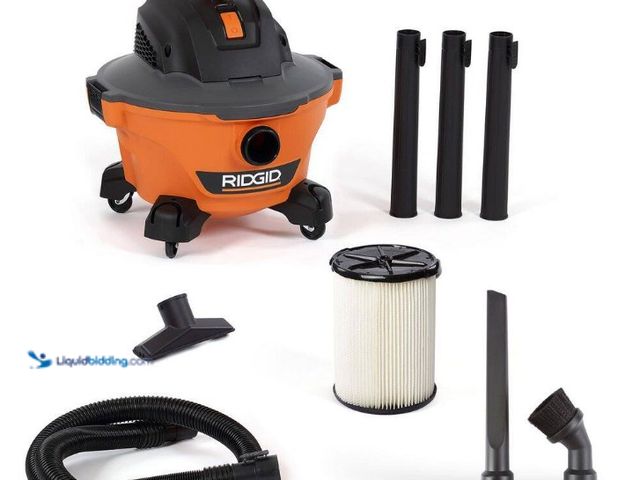 Lot 49-5552701 - RIDGID
6 Gal. 3.5 Peak HP NXT Shop Vacuum HD0600 Wet Dry Vac with General Debris Filter, Hose, Wand...