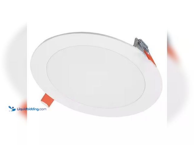 Lot 49-3432700 - Lot of (2) HALO HLBSL Series 6 in. Adjustable CCT Canless IC Rated Dimmable Indoor, Outdoor Integrat...