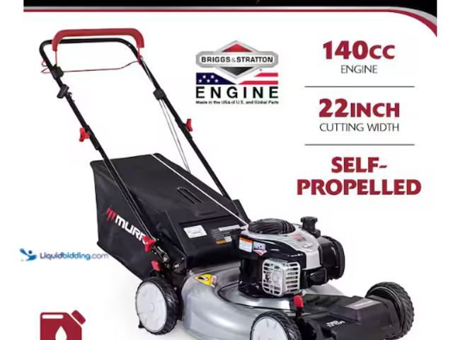 Lot 49-1636814 - Murray 22 in. 140 cc Briggs & Stratton Walk Behind Gas Self-Propelled Lawn Mower with Front Wheel Dr...