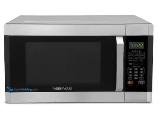Lot 49-2022993 - Farberware 1.6 cu. Ft. 1100- Watt Countertop Microwave Oven with Smart Sensor in Stainless Steel wit...