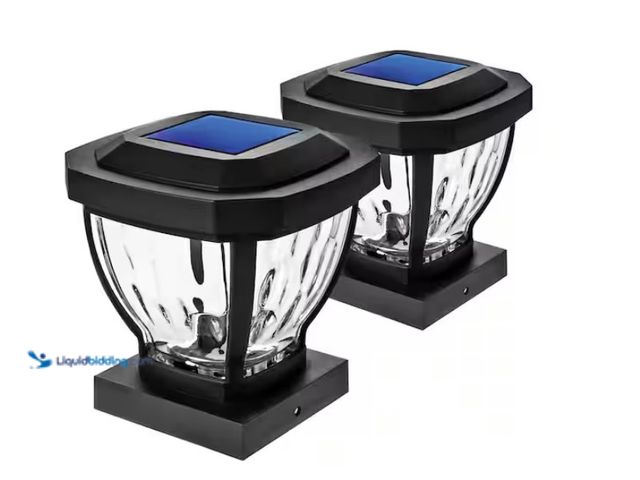Lot 49-1628250 - Home Zone Security Black Integrated LED 4x4 Solar Deck Post Cap Light, Model # ELI0961V, Unused, Una...