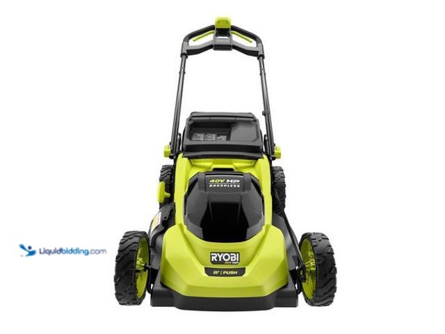 Lot 49-5548989 - RYOBI 40V HP Brushless 20 in. Cordless Battery Walk Behind Push Lawn Mower  Model # RY40HPLM06K UNUS...