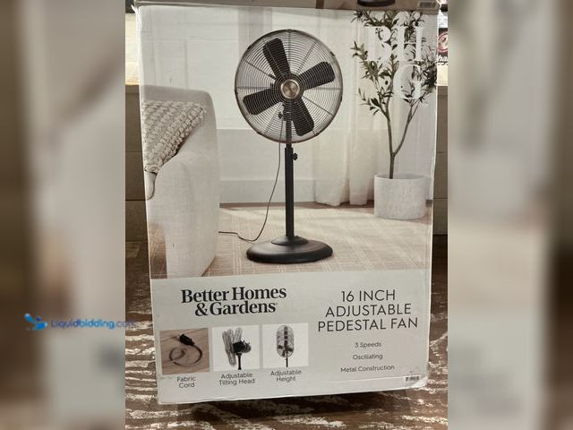 Lot 49-5559235 - Better Homes & Gardens 16" Adjustable Pedestal Fan. Used