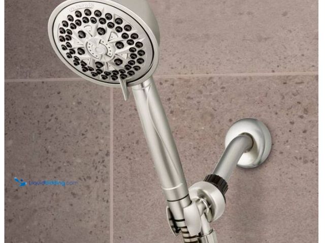 Lot 49-1622713 - Waterpik Power Pulse Massage 7-Spray Wall Mount Handheld Shower Head 1.8 GPM in Brushed Nickel, Mode...