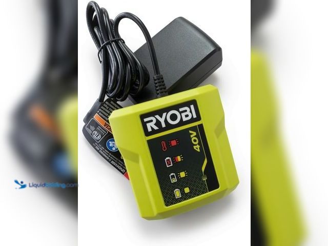 Lot 49-5559251 - Ryobi OP404 40V Lithium-Ion Battery Charger for 40V Batteries | LED Charging Indicator | Compact Des...