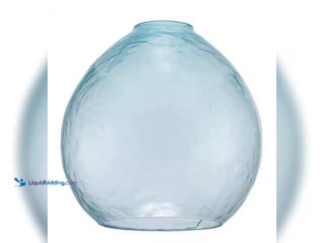 Lot 49-2001376 - (3-Pack) 7.16 in. Blue Tint Bubble Glass Globe Pendant Lamp Shade With 2.25 in. Lip Fitter, Model # ...