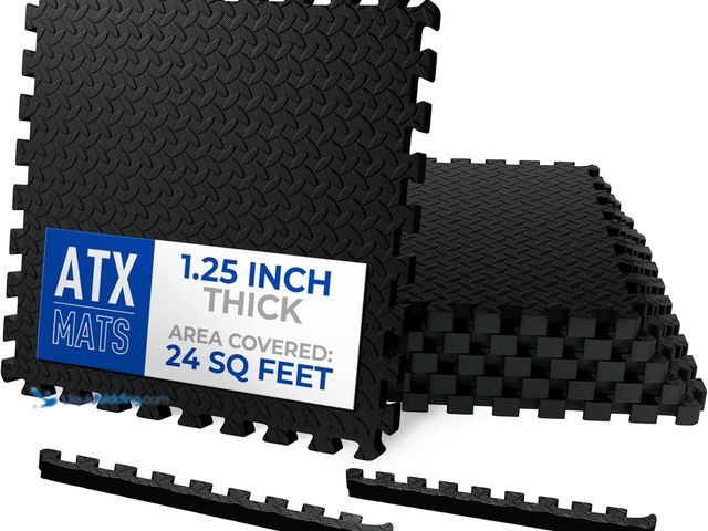 Lot 49-5460729 - Puzzle Exercise Mat 1.25 in, EVA Interlocking Foam Floor Tiles for Home Gym, Mat for Home Workout Eq...