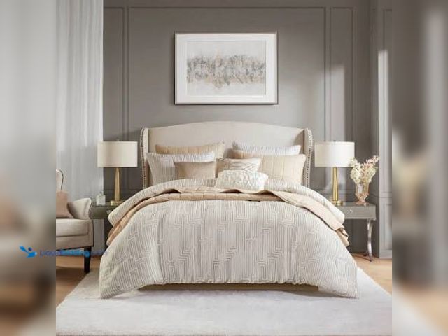 Lot 49-2024795 - Madison Park Royce 10 Piece Luxury Jacquard Comforter Set. Model #4079706931. Unused.   Ref#LBRELIST