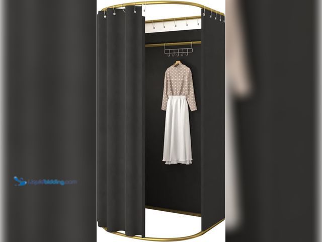 Lot 49-5437536 - Clothing Store Fitting Room with Shading Curtain, Portable Temporary Mobile Privacy Protection Dress...