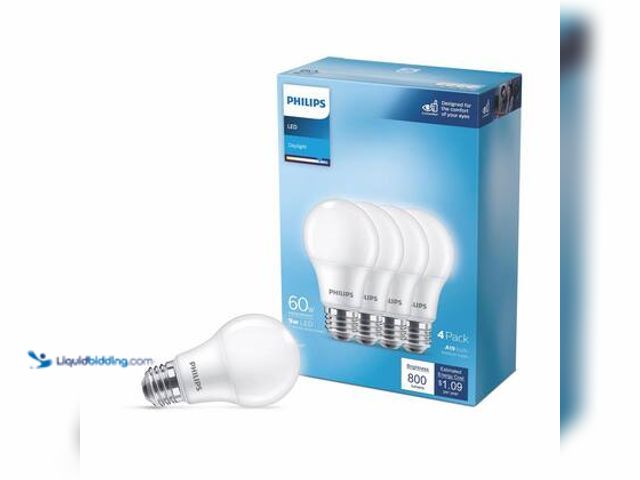 Lot 49-5520483 - QTY 12- Philips 60-Watt Equivalent A19 Non-Dimmable E26 LED Light Bulb With EyeComfort Technology  (...