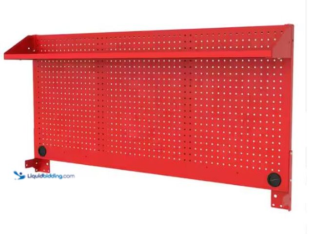 Lot 49-1569419 - Husky Modular 52 in. W Standard Duty Red Pegboard Attachment, Model # H52PEGMODRED, Unused.  Ref#SR0...