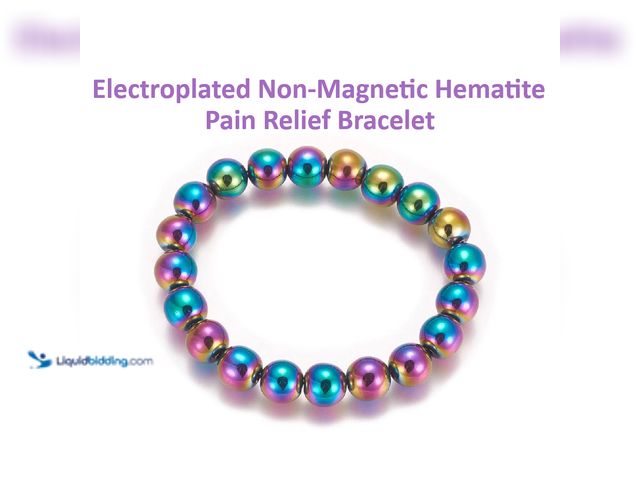 Lot 49-5434320 - Electroplated Non-Magnetic Hematite Pain Relief Stretch Bracelet 8mm Beads - NEW - Uses Hematite the...
