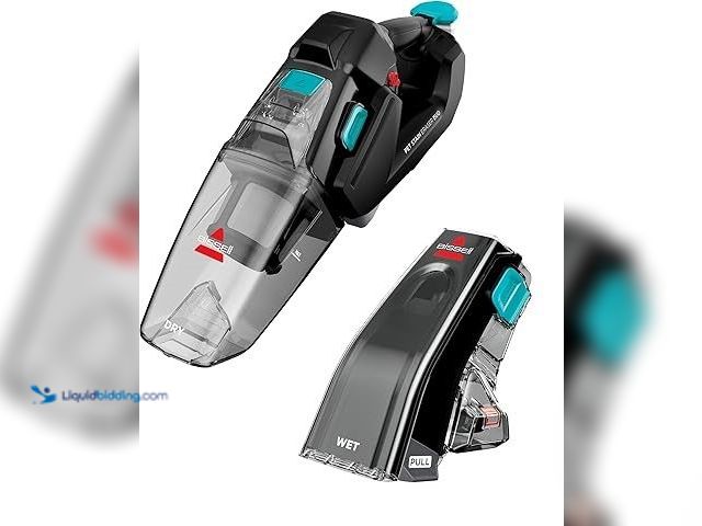 Lot 49-5407335 - BISSELL Stain Eraser Duo, 2-in-1 Cordless Portable Deep Cleaner and Hand Vacuum Model: 3705, Black U...