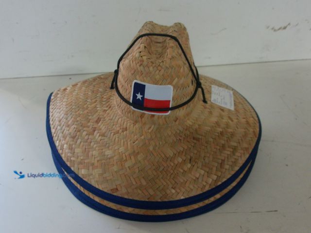 Lot 49-1568759 - Lot of (4) Small Sized Round Brim Texas Straw Hat Model #1890156537, Unused  Ref#SBS0114