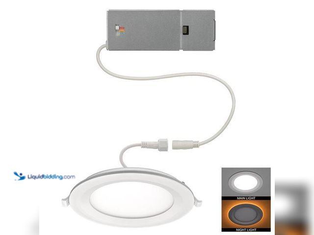 Lot 49-5452505 - Commercial Electric
6 in. Canless Adjustable CCT Integrated LED Recessed Light Trim with Night Ligh...