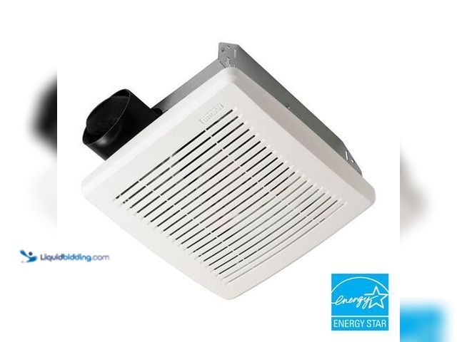 Lot 49-3616476 - Broan-NuTone 50 CFM Ceiling Bathroom Exhaust Fan with No‑Cut Installation, Quiet Operation - Unused,...