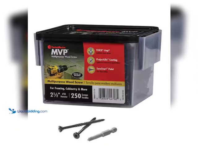 Lot 49-2000290 - Lot of (2) 250-packs of FastenMaster #10 x 2-1/2 in. Torx TTAP Drive Suresink Flat Head MVP Multi-Pu...
