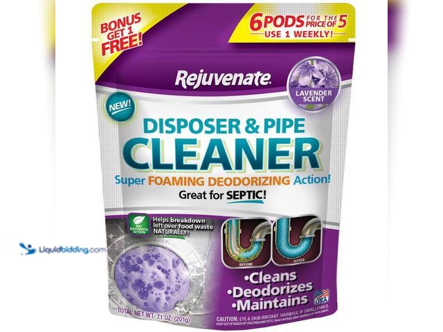 Lot 49-2000820 - Lot of (3), Rejuvenate Lavender Scent Disposer and Pipe Cleaner Odor Eliminator (6-Pack),  Model # R...