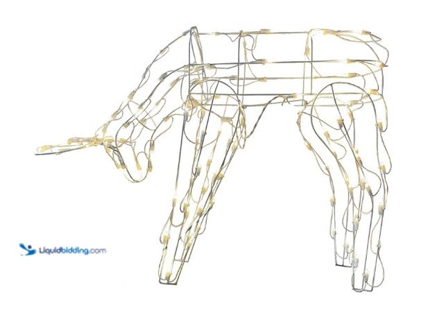 Lot 49-1547282 - Santa forest 12in LED Prelit Feeding Doe, Measures 42 in., Model# 36887, Slightly used, Tested works...