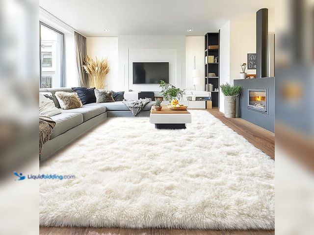 Lot 49-5437611 - Approx 9' x 12' Rug for Living Room, Fuzzy Plush Large Area Rug, Fluffy Modern Shag Non Slip Soft Fu...