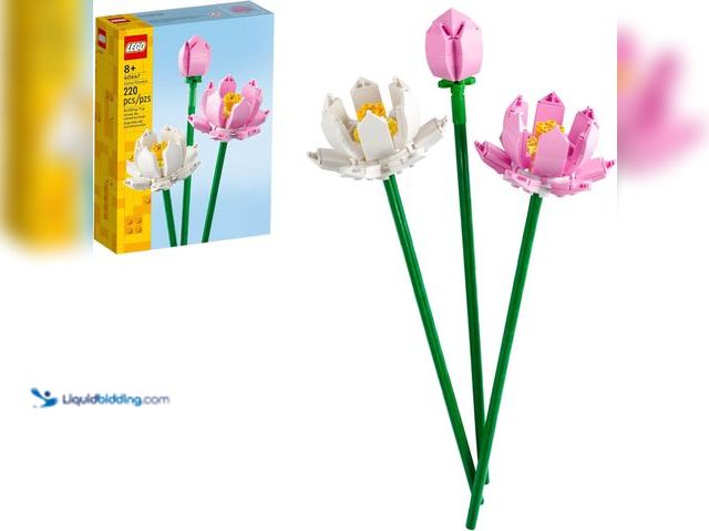 Lot 49-5445323 - LEGO Lotus Flower - Building Toy for Kids, Girls & Boys, Ages 8+ - Artificial Lotus Flowers for Home...