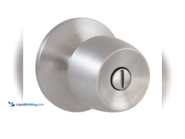 Lot 49-5549816 - QTY 2 - Defiant Brandywine Stainless Steel Bed/Bath Door Knob. Model # 32T8610B. Unused