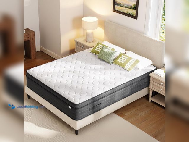 Lot 49-5463510 - koorlian Full Size Mattress 12 Inch, Hybrid Full Mattress in a Box, Full Bed Mattress with Individua...