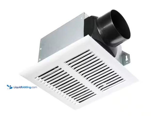 Lot 49-1518206 - Hampton Bay 80 CFM Ceiling Mount Room Side Installation Heavy-Duty Bathroom Exhaust Fan, ENERGY STAR...