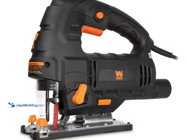 Lot 49-2001221 - WEN 6.6 Amp Variable Speed Orbital Jigsaw with Laser, Model # 33606, Unused, Has attachments, Powers...