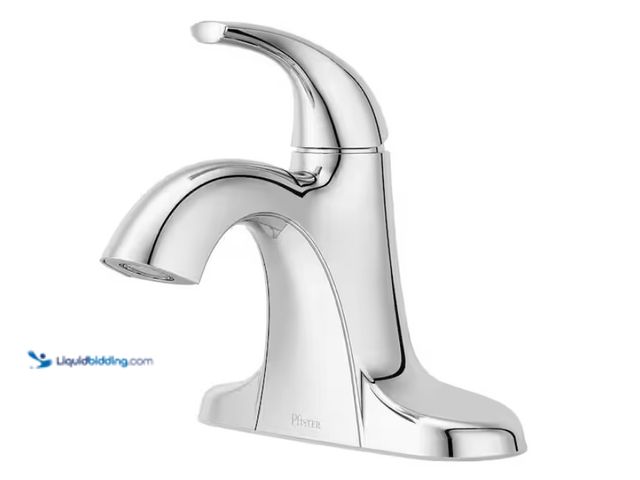 Lot 49-3613536 - Pfister Framework Series Single Handle Single Hole Bathroom Sink Faucet in Polished Chrome, Model # ...