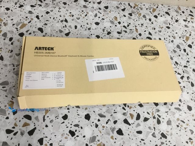 Lot 49-5416322 - Arteck Universal Multi-Device Bluetooth Keyboard and Mouse Full Size Wireless Bluetooth Keyboard and...