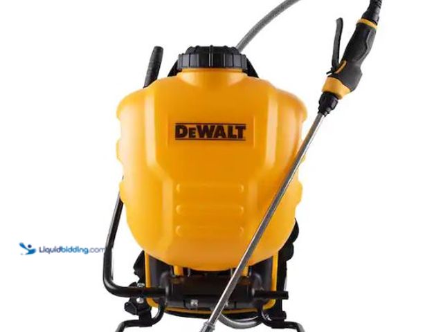 Lot 49-1627443 - DEWALT 4 Gal. Backpack Sprayer Model # DXSP190652, Unused, Has Attachments, Unable To Test  Ref#Bin0...