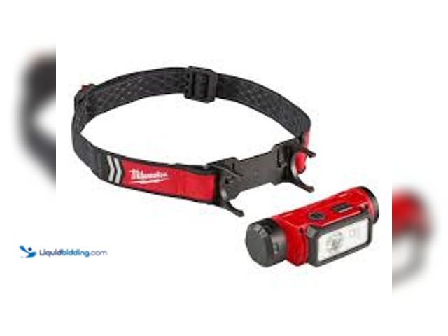 Lot 49-5476462 - Milwaukee 600 Lumens LED REDLITHIUM Hard Hat Headlamp. Model # 2163-21. Used slightly