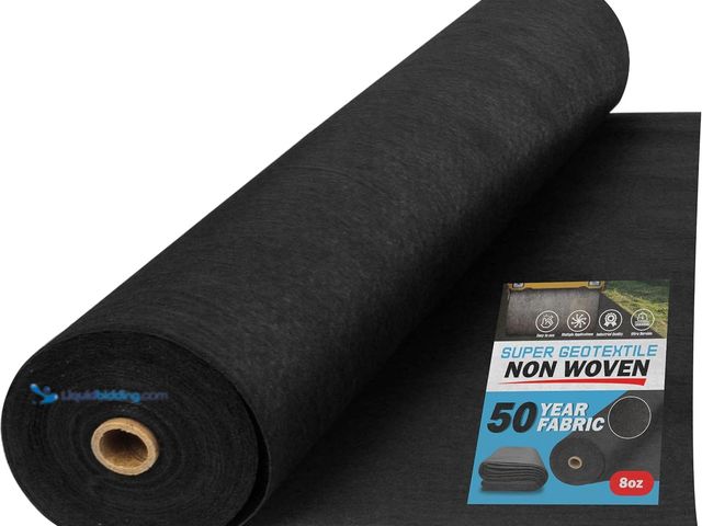 Lot 49-5554491 - Super Geotextile 4, 6, 8 oz Non Woven Fabric for Landscaping, French Drains, Underlayment, Erosion C...